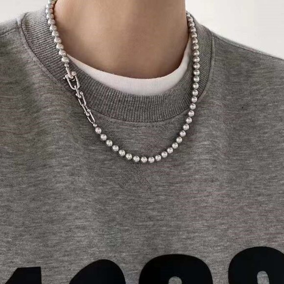 Japanese Akoya Blue-Gray Pearl Necklace - Picture 4 of 4